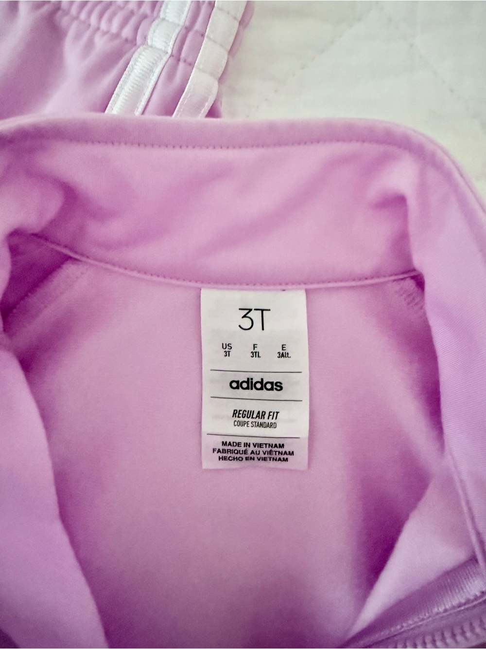 NEW 3T Adidas Pink Kids Track Jacket & Pants Matching Set NWOT - Picture 3 of 6